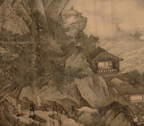 Detail of Zhou Chen handscroll of The North Sea