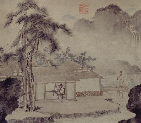 Tang Yin painting of Shiming serving tea