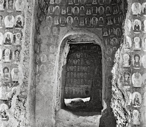 Mogao Cave 267, north wall and ceiling, seen from Cave 266