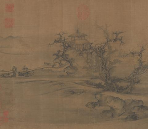 Artwork by:  Guo Xi. Artwork title: Old Trees, Level Distance

